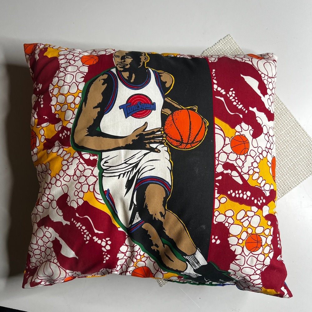 Vintage Space Jam Michael Jordan Tune Squad Throw Pillow 90s Movie Promo‎ 15x15